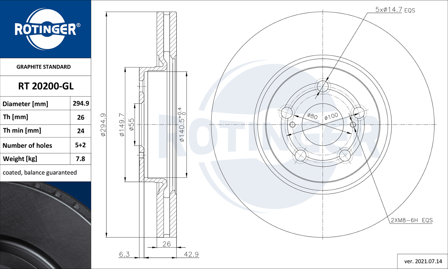 ROTINGER 260 041 RT 20200-GL - Alkatrész